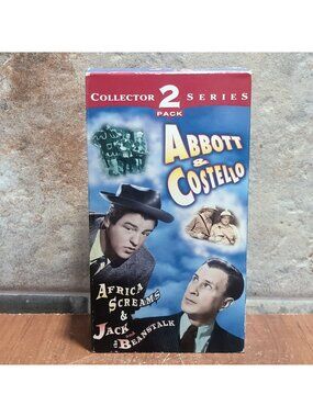 Bud Abbott and Lou Costello VHS 2 Pack Collectors Series Africa Screams Jack and